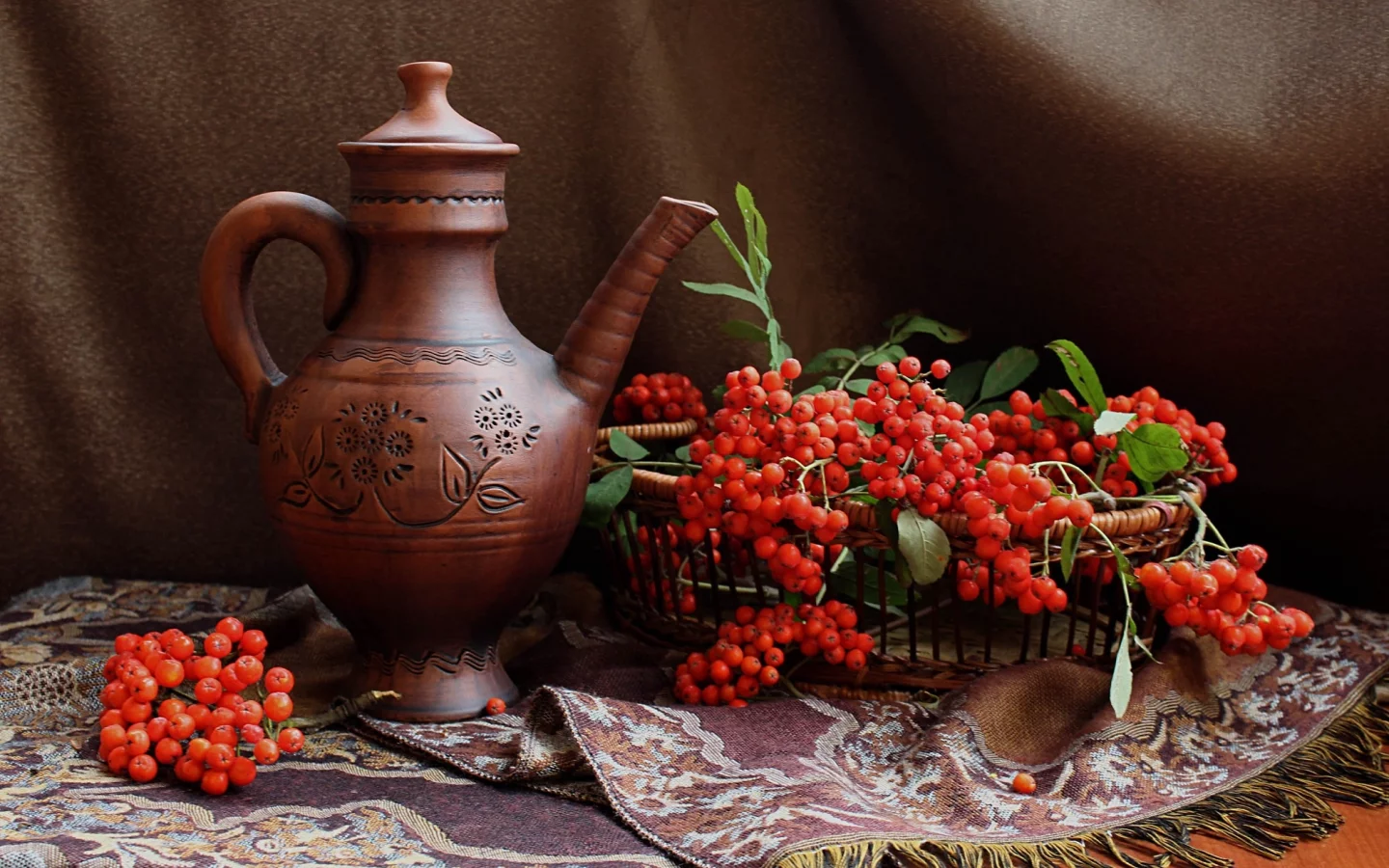 натюрморт, кувшин, осень