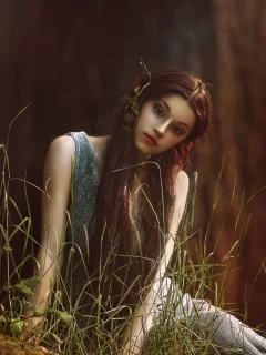 девушка, брюнетка, взгляд, длинные волосы, agnieszka lorek