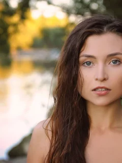 девушка, взгляд красивая