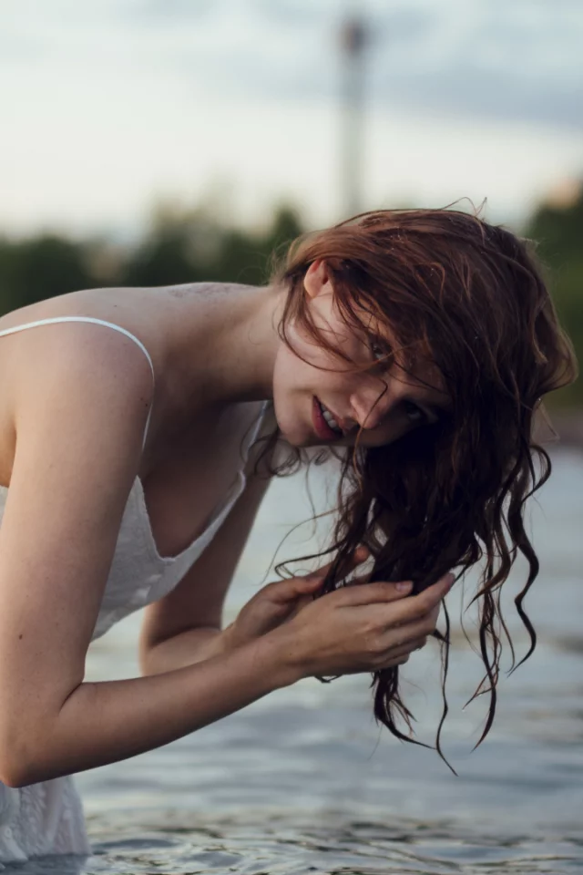 девушка, вода, красивая