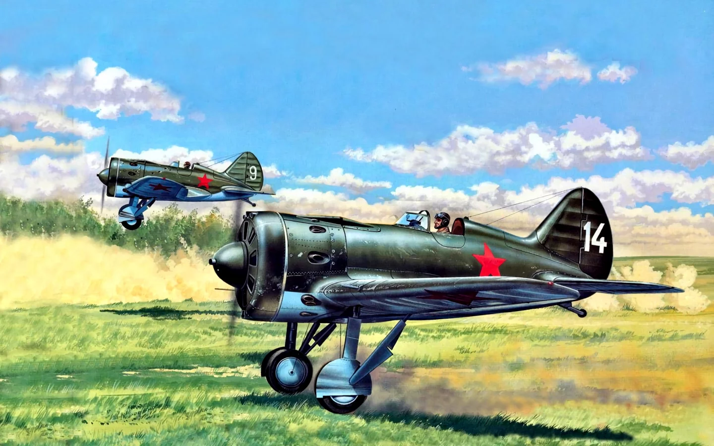 авиация, истребитель, поршневой, и16