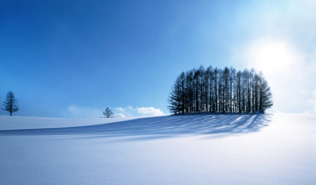 зима, снег, природа