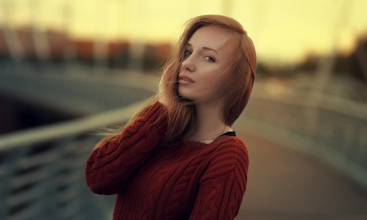 девушка, взгляд, красивая