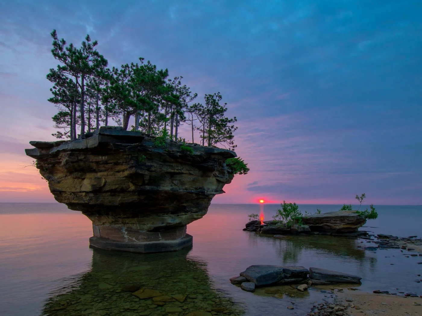 закат, море