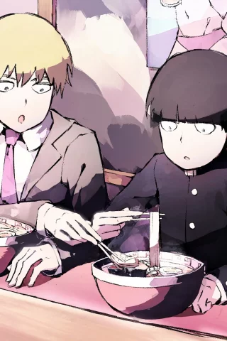 моб психо 100, mob psycho 100, кагеяма шигео, рейген аратака
