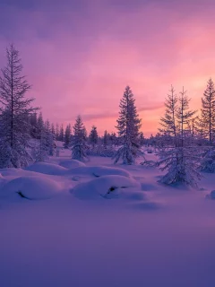 зима, снег