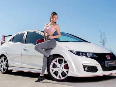 автомобиль, девушка, хонда