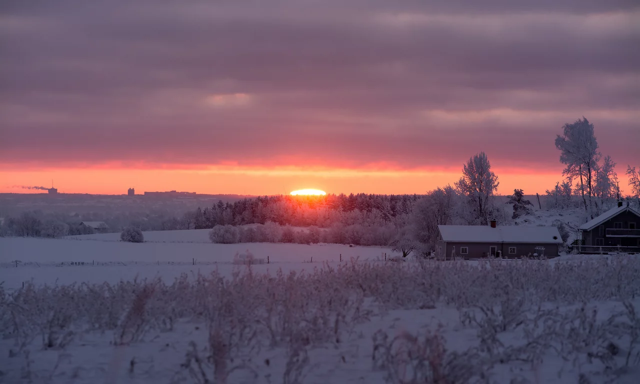 зимнее, солнце