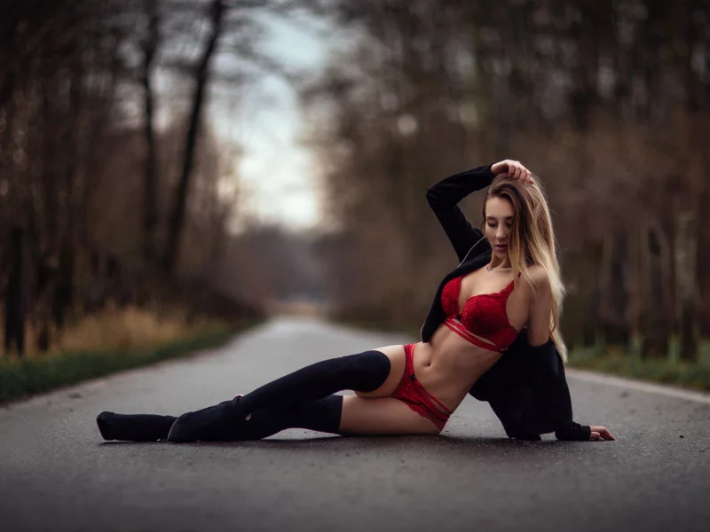девушка, милая, симпатичная, сапоги