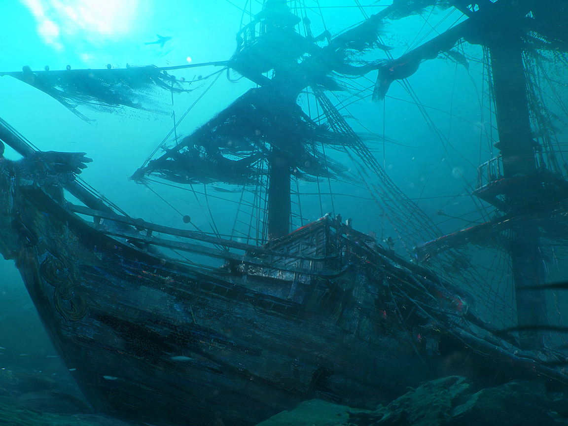 Затонувший корабль Assassins Creed 4