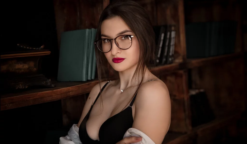 девушка, взгляд, красивая, в очках
