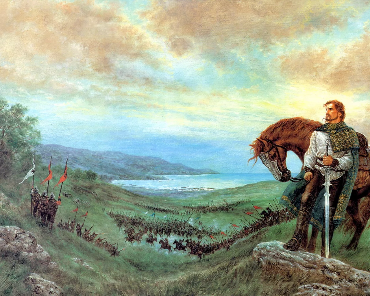 пейзаж, природа, всадник