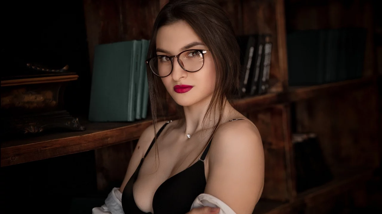 девушка, взгляд, красивая, в очках