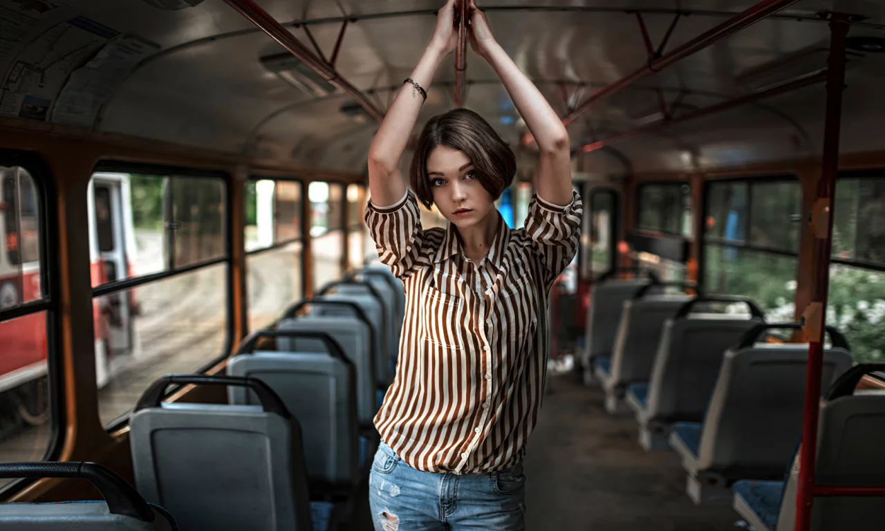 девушка, взгляд, красивая