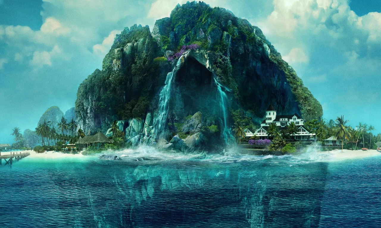 fantasy island, море, остров, пещера