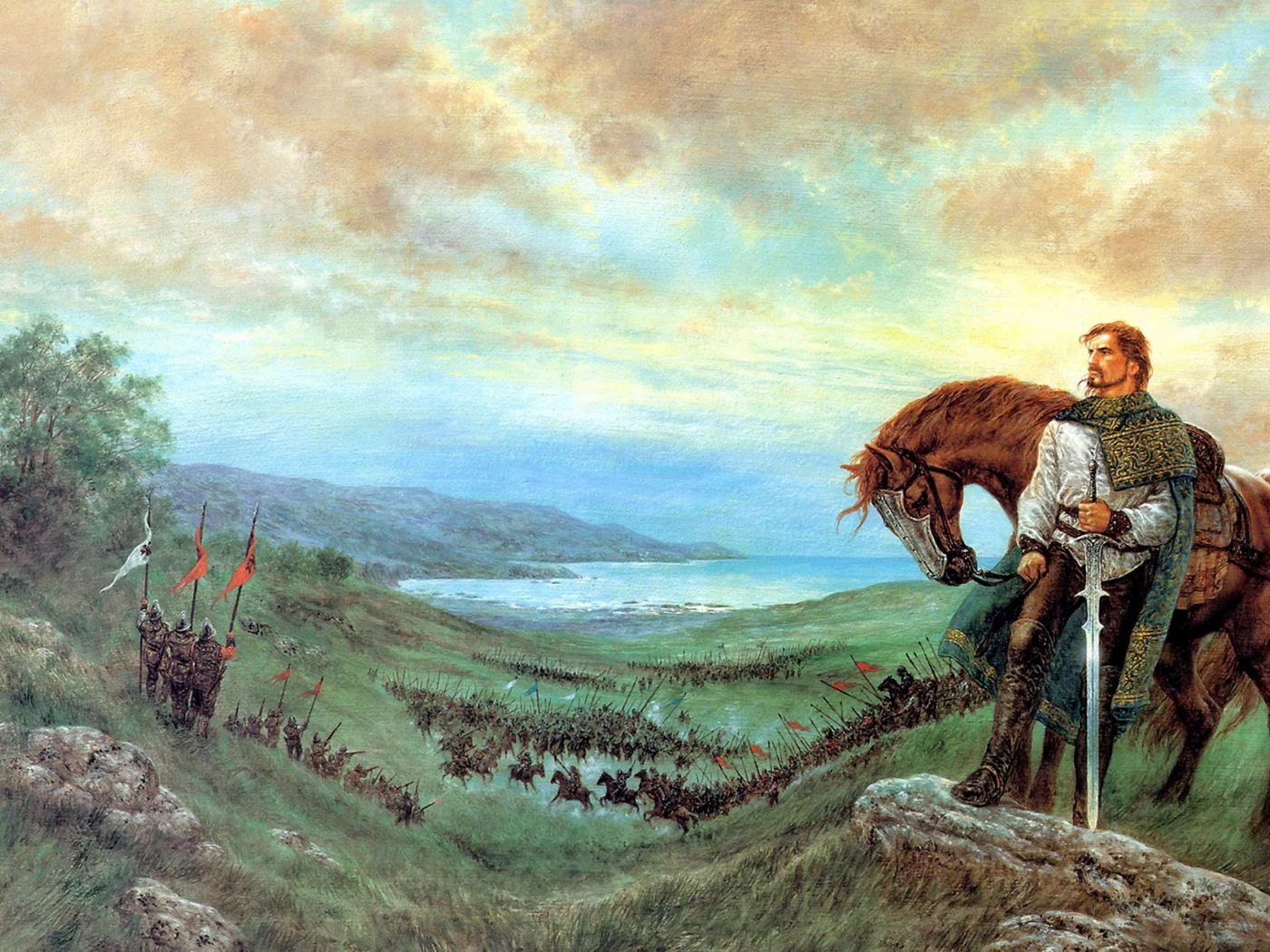 пейзаж, природа, всадник
