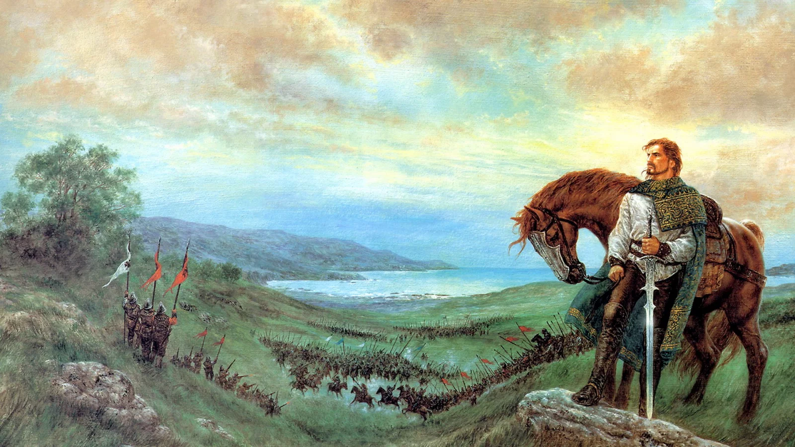 пейзаж, природа, всадник