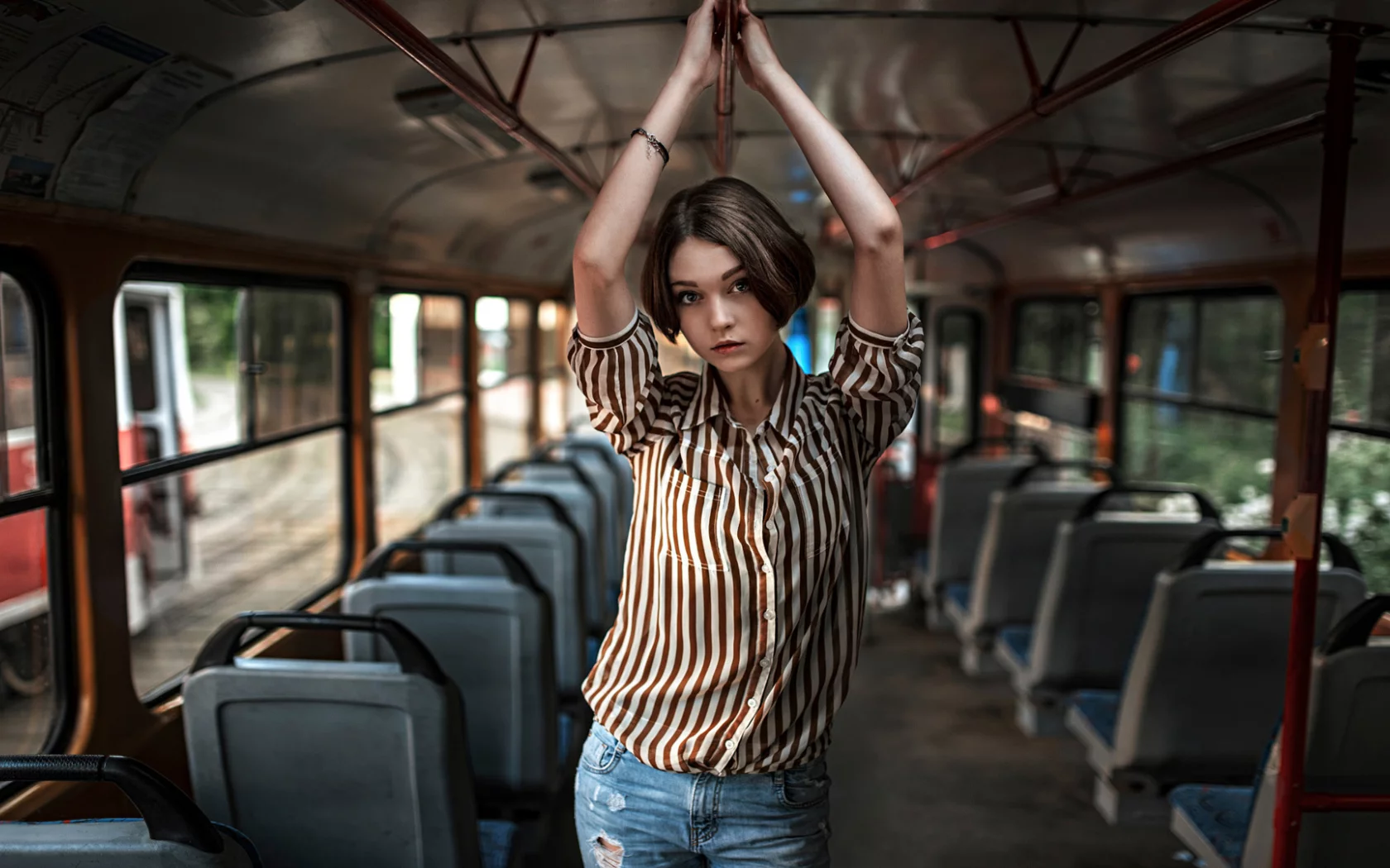 девушка, взгляд, красивая