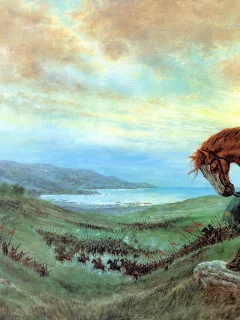 пейзаж, природа, всадник