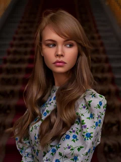 девушка, милая, красивая, взгляд