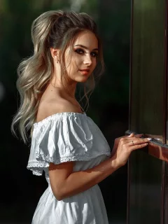 девушка, красивая, взгляд, улыбка