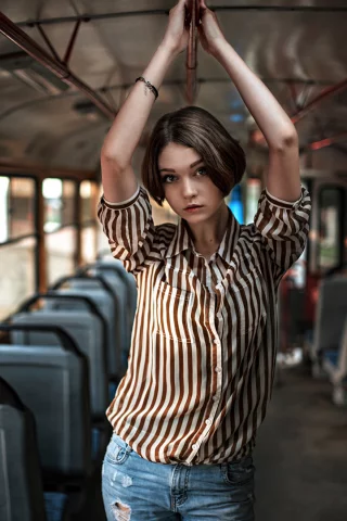 девушка, взгляд, красивая