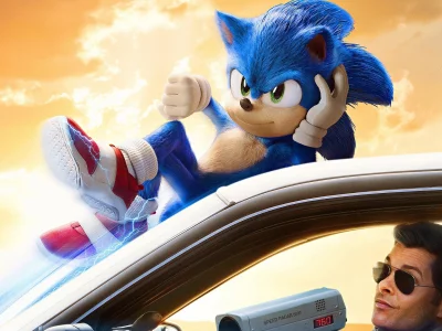 sonic the hedgehog, соник в кино, соник, машина, парень