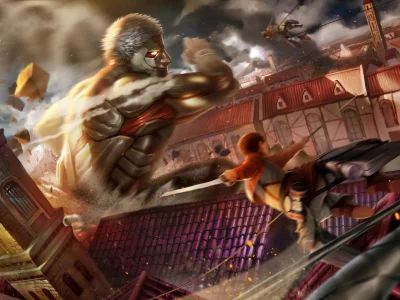 атака титанов, shingeki no kyojin