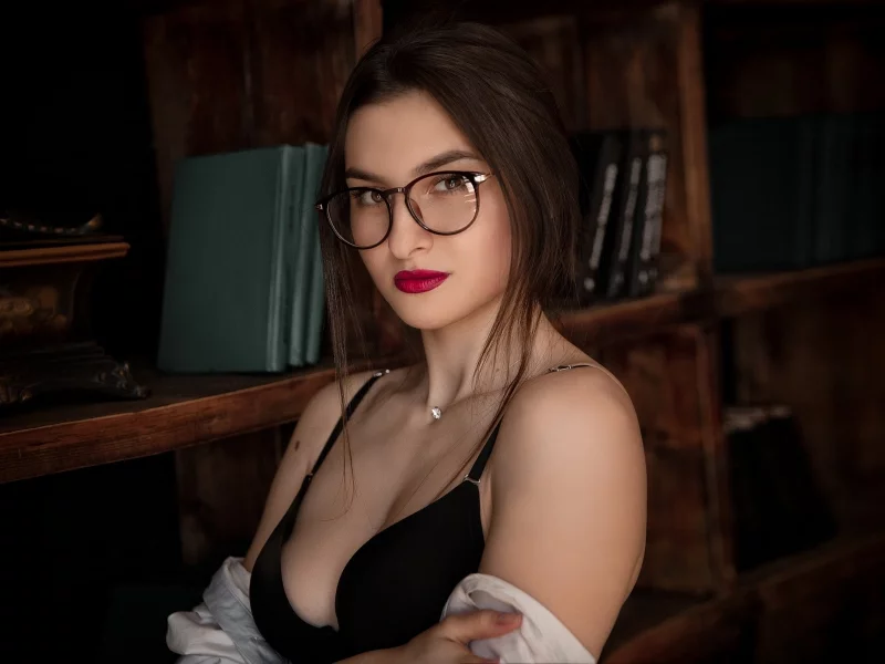 девушка, взгляд, красивая, в очках