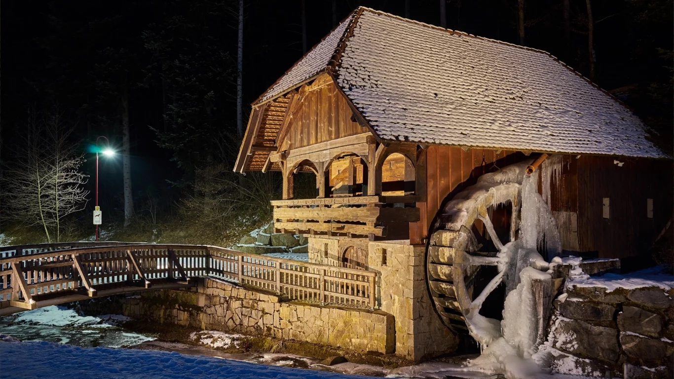 пейзаж, природа, красота, мельница