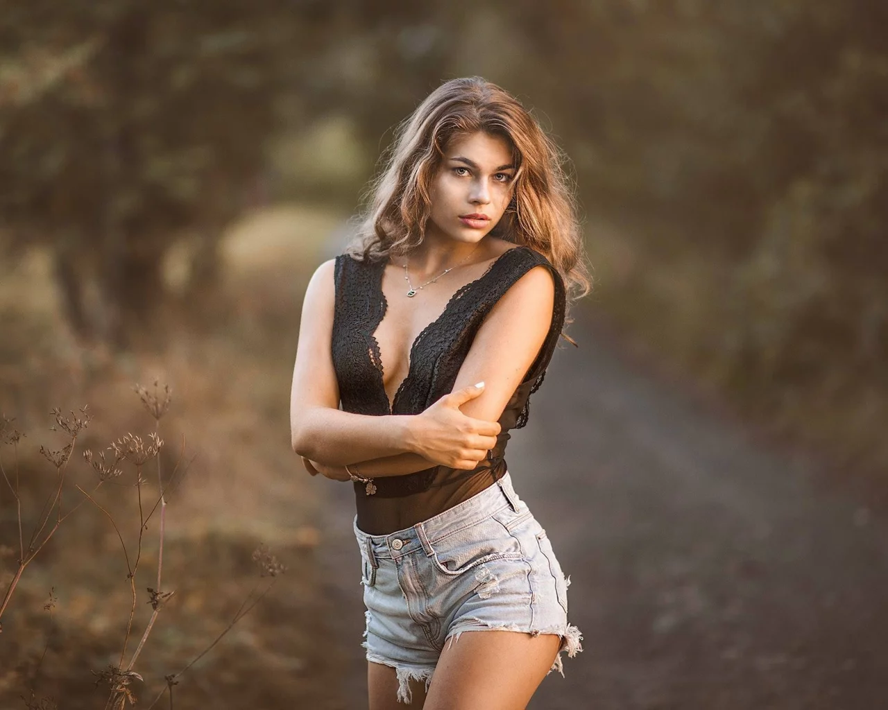 девушка, милая, симпатичная, шорты