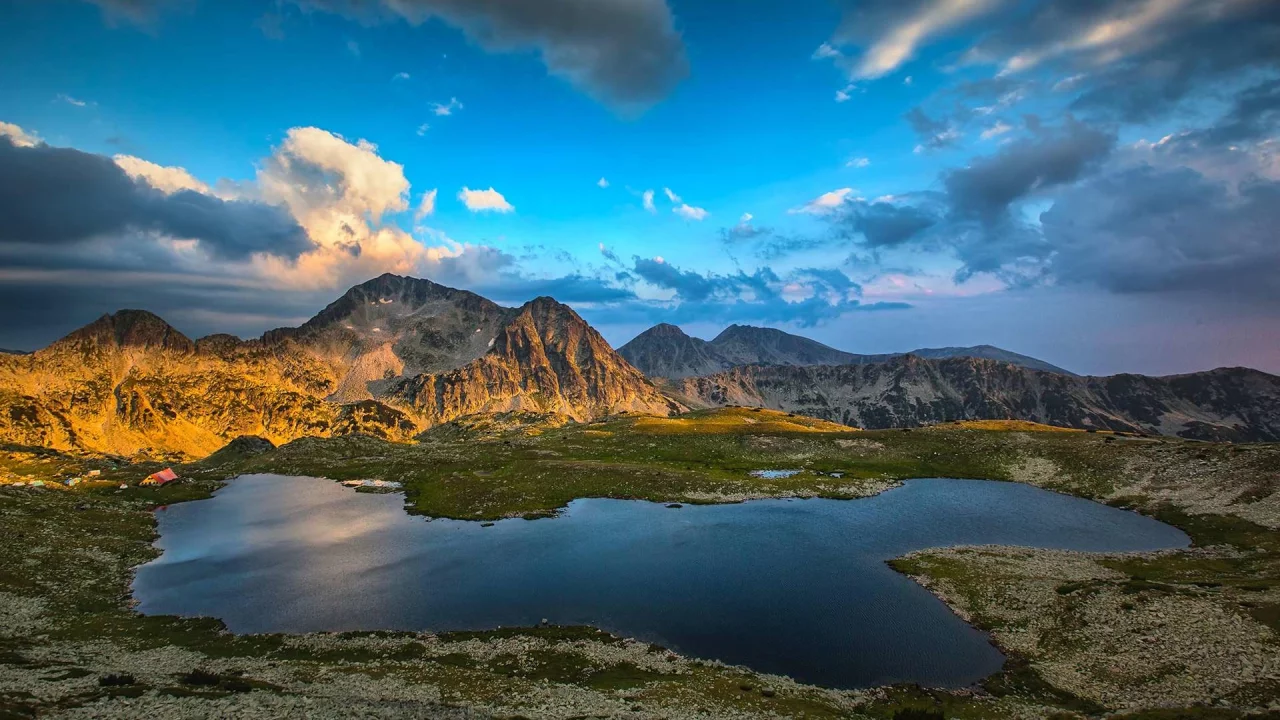 пейзаж, горы, озеро, болгария