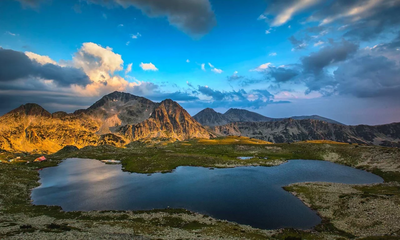 пейзаж, горы, озеро, болгария