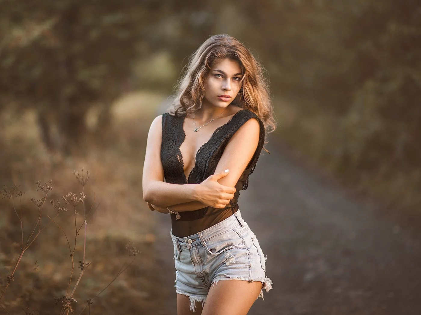 девушка, милая, симпатичная, шорты