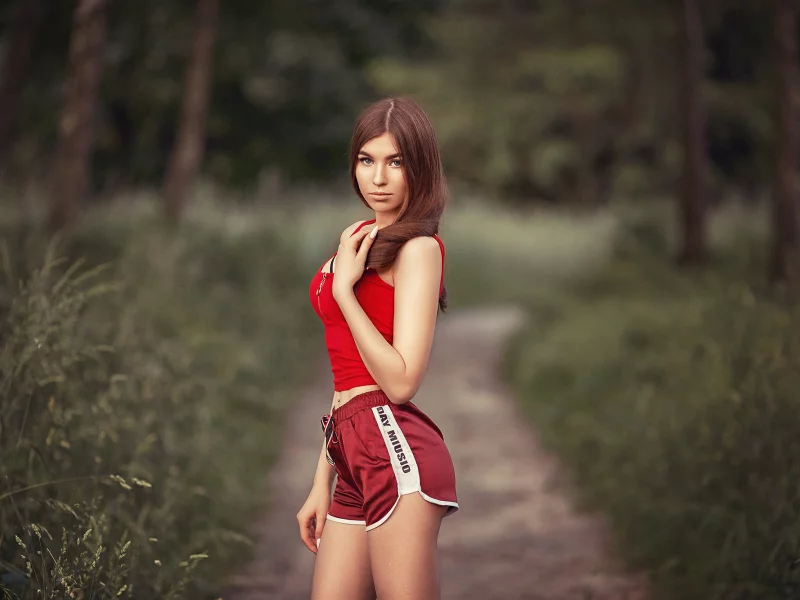 девушка, милая, симпатичная, шорты
