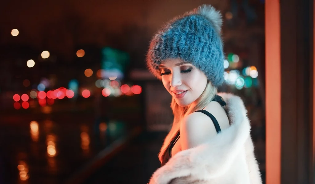 девушка, красивая, в шапке