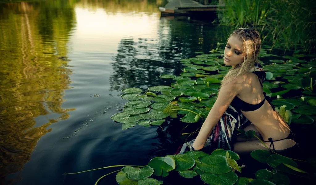 девушка, красивая, в воде