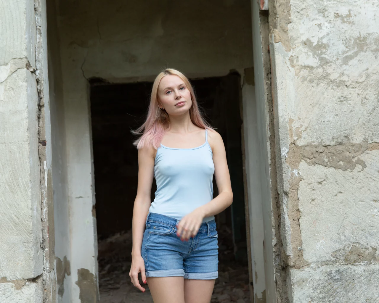 девушка, милая, симпатичная, шорты