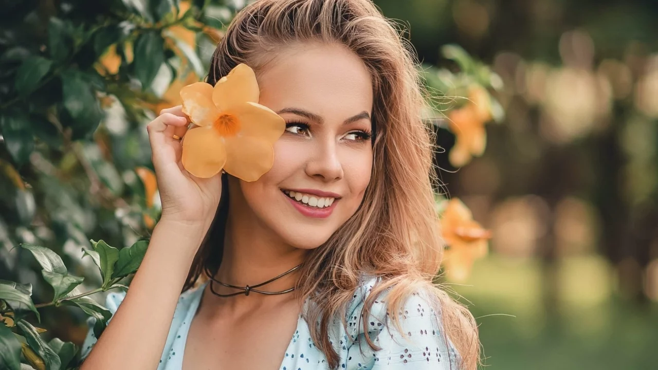 девушка, красивая, улыбка