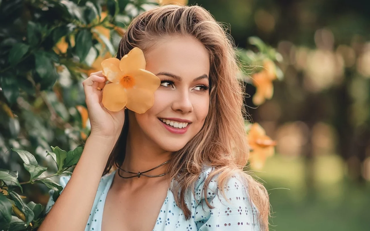девушка, красивая, улыбка