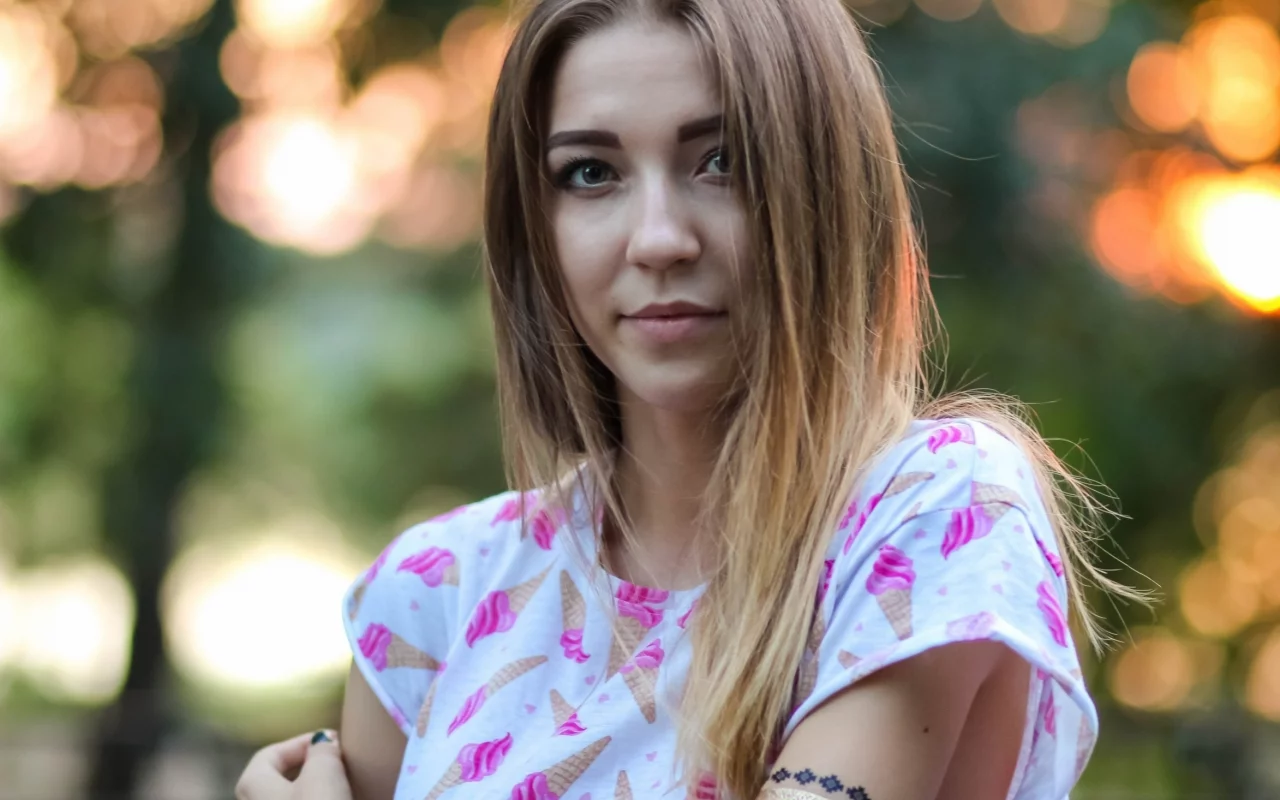 девушка, красивая, взгляд