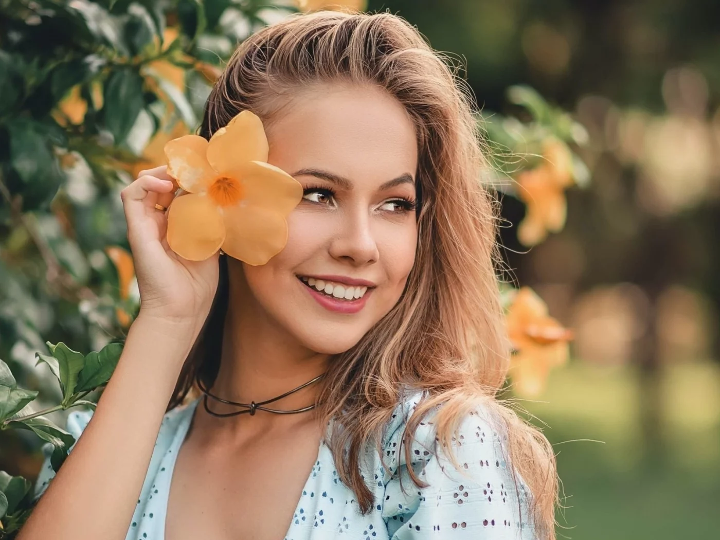 девушка, красивая, улыбка