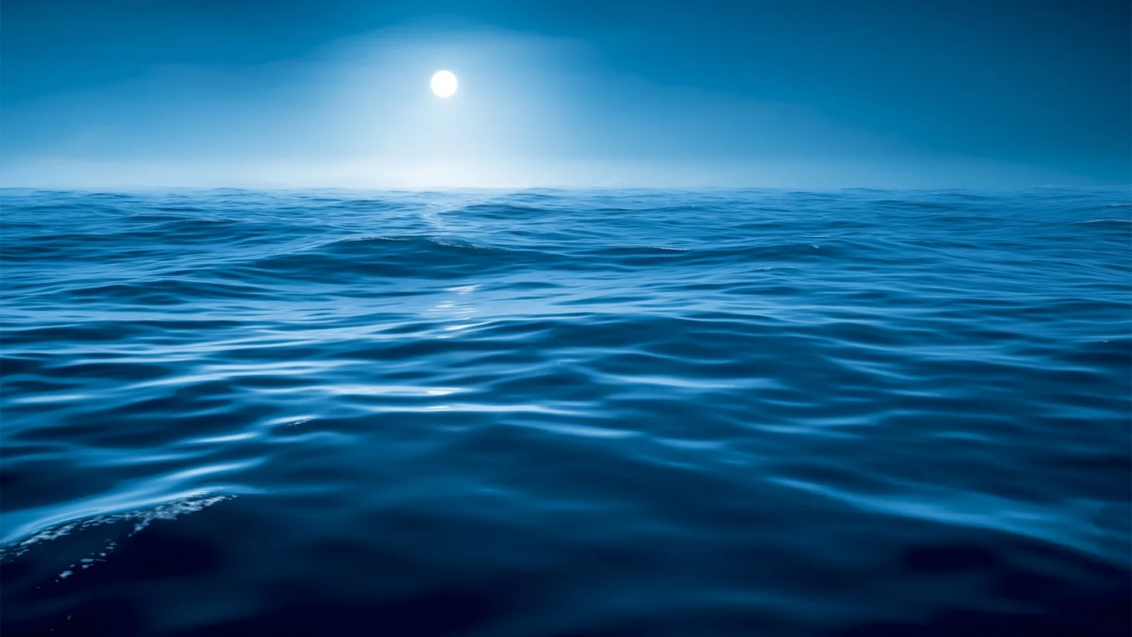 море, небо, солнце, горизонт