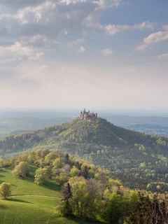 пейзаж, горы, лес, облака, небо