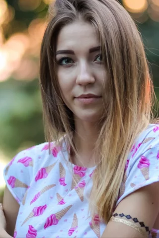 девушка, красивая, взгляд