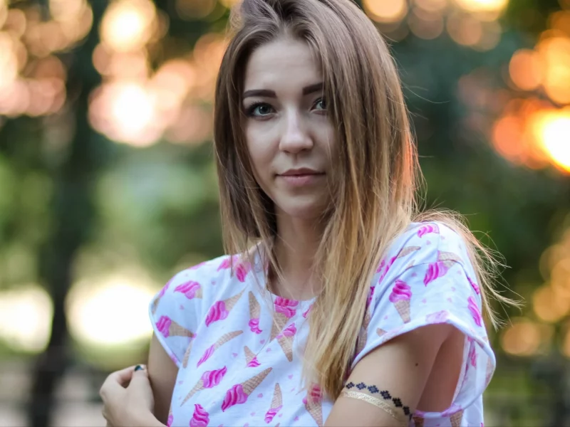 девушка, красивая, взгляд