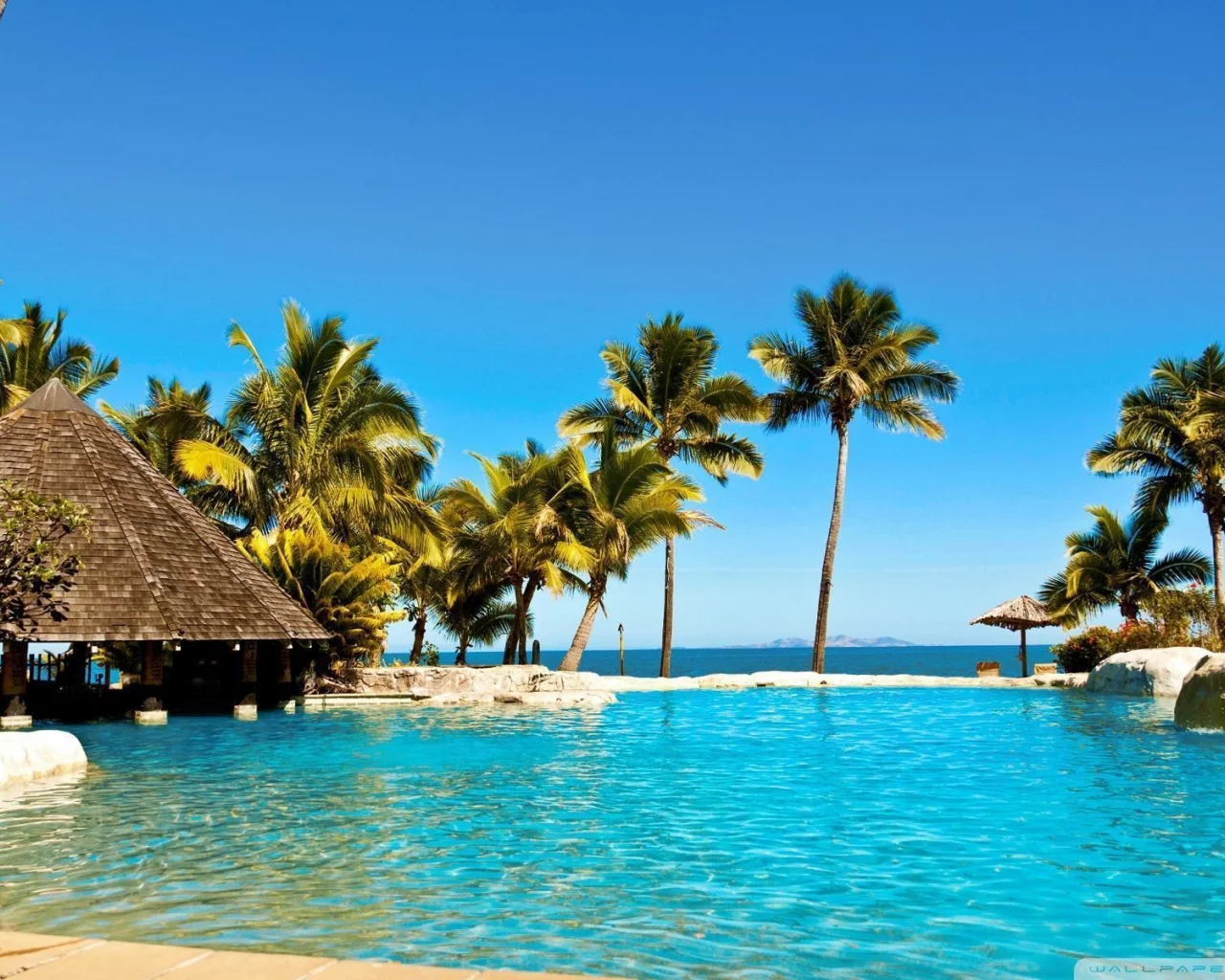 природа, море, остров, пальмы, фиджи, fiji