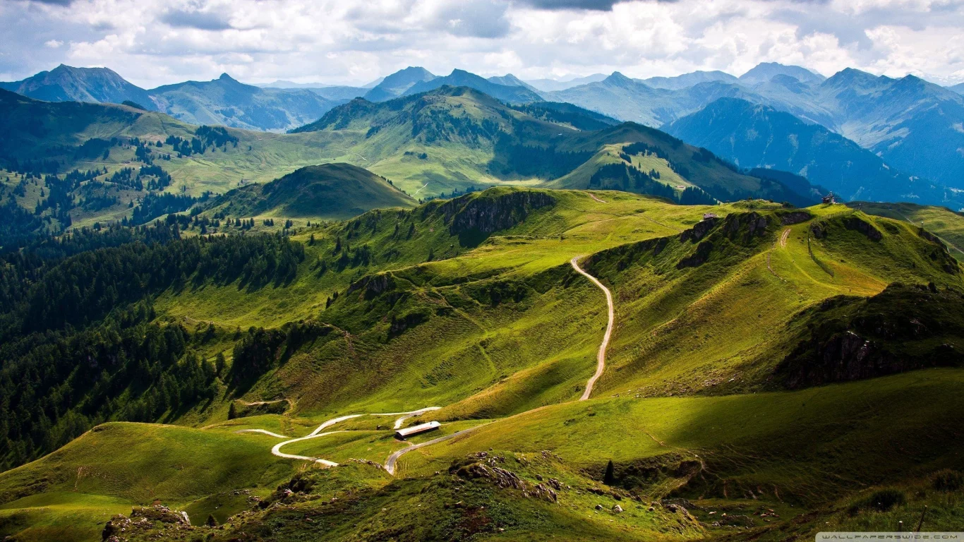 пейзаж, горы, альпы, австрия, austria