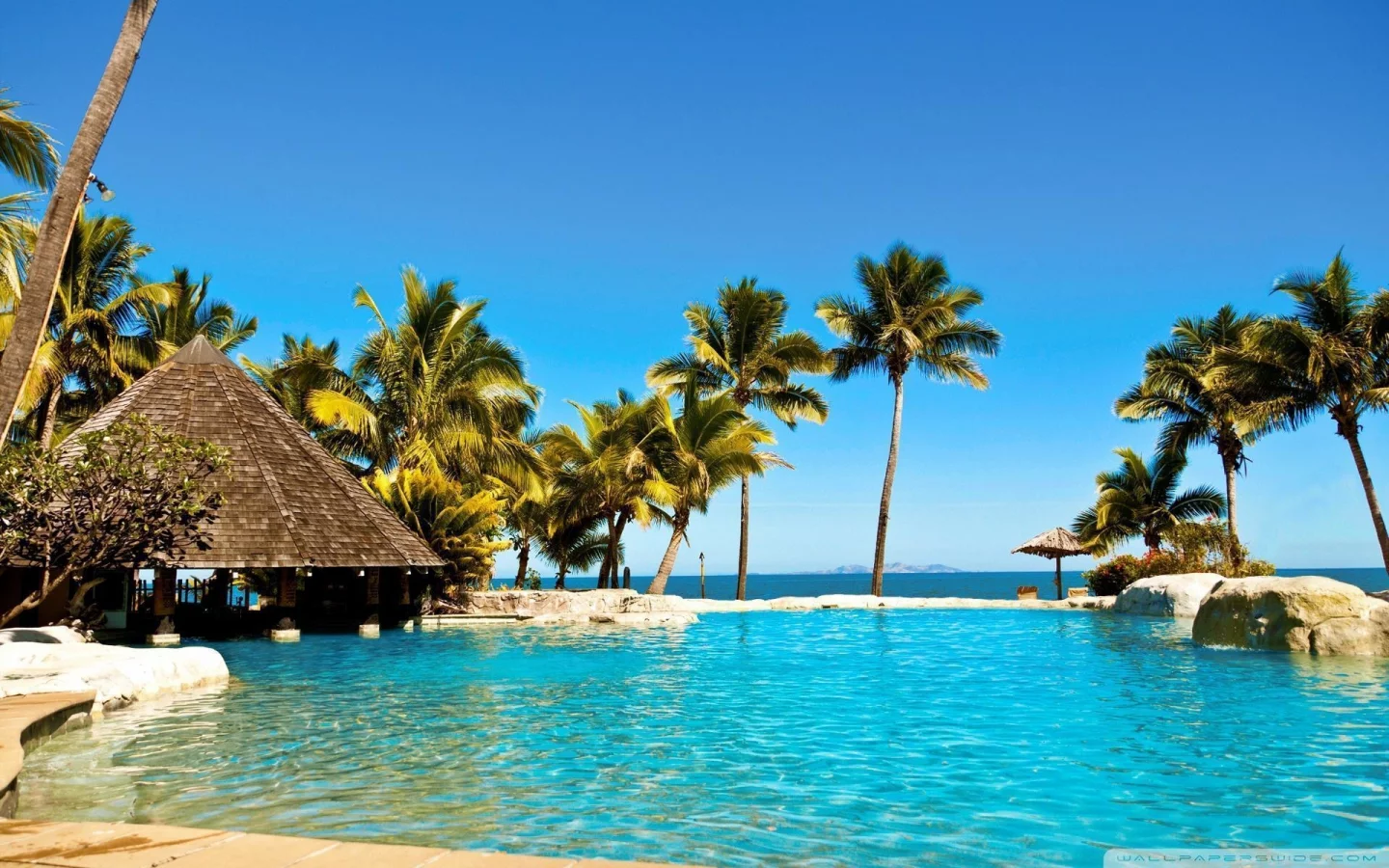 природа, море, остров, пальмы, фиджи, fiji