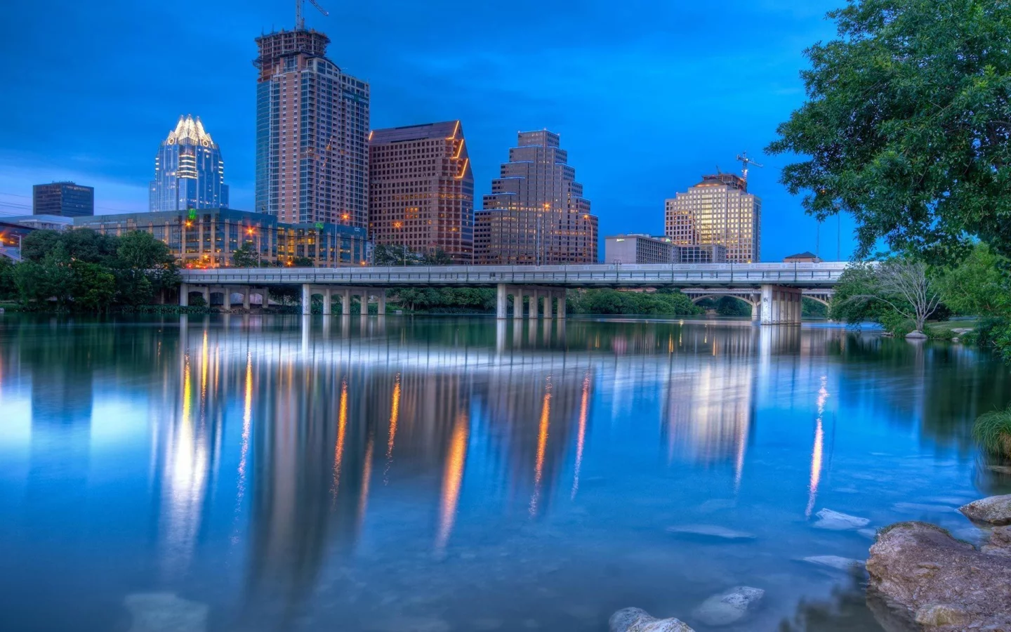 город, остин, austin, техас, небоскрёб, мост